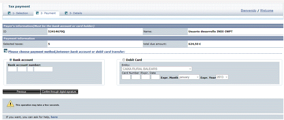 Payment of fees